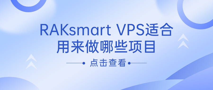 RAKsmart VPS适合用来做哪些项目
