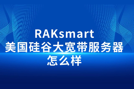 RAKsmart美国硅谷大宽带服务器怎么样？