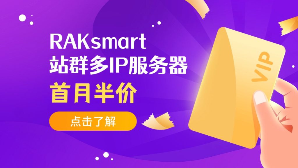 RAKsmart站群多IP服务器半价