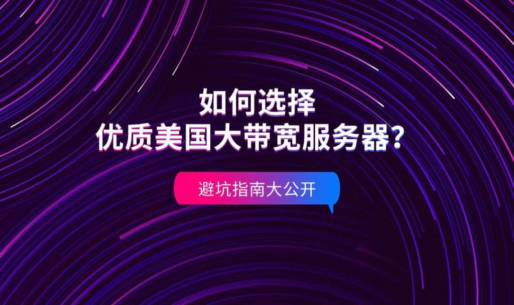 如何选择优质美国大带宽服务器？避坑指南大公开！