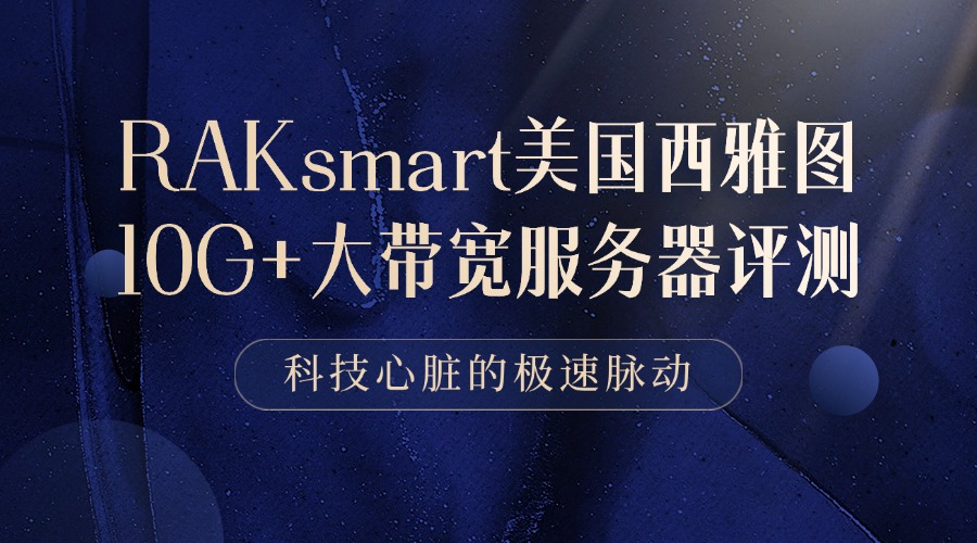 RAKsmart美国西雅图10G+大带宽服务器评测：科技心脏的极速脉动
