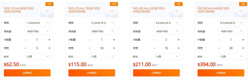 raksmart年末钜惠 全线福利价
