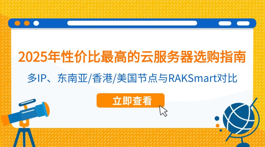 2025年性价比最高的云服务器选购指南：多IP、东南亚/香港/美国节点与RAKSmart对比