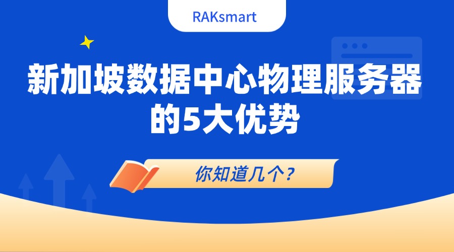 RAKsmart新加坡数据中心物理服务器的5大优势，你知道几个？