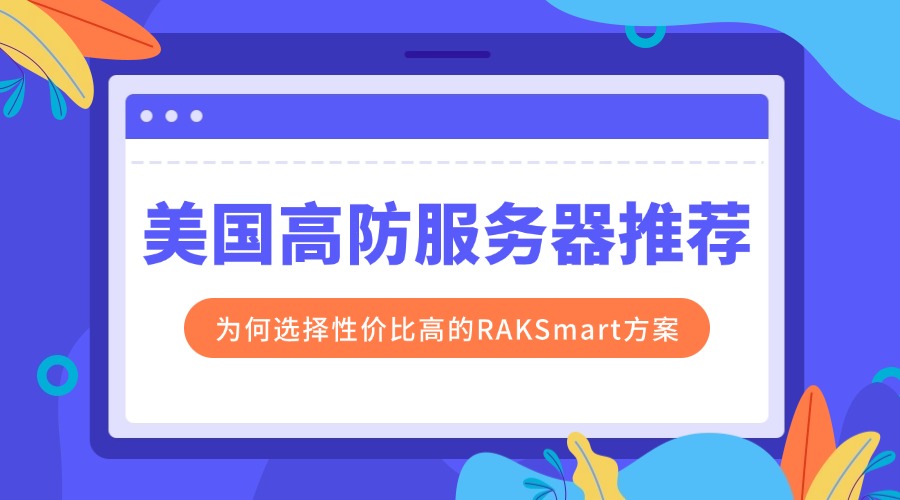 美国高防服务器推荐：为何选择性价比高的RAKsmart方案
