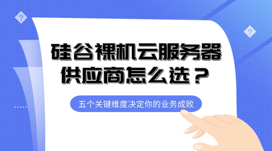 硅谷裸机云服务器供应商怎么选？五个关键维度决定你的业务成败