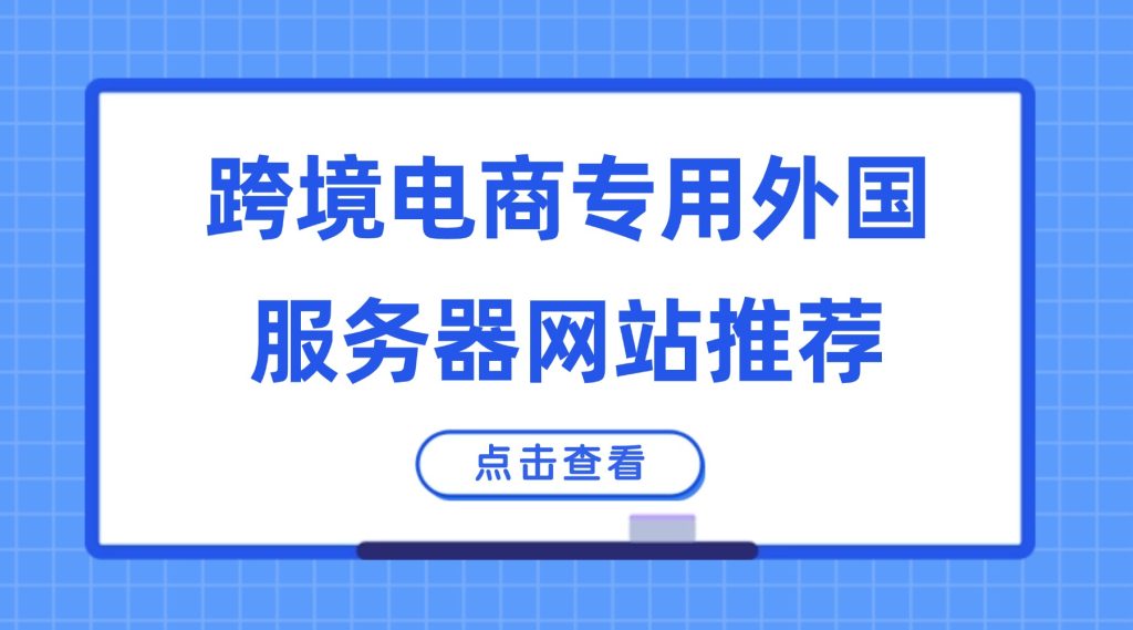 跨境电商专用外国服务器网站推荐，稳定支持海外订单访问