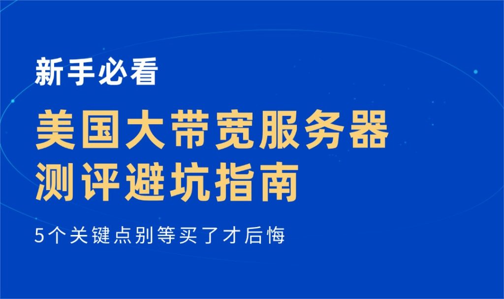 新手必看：美国大带宽服务器测评避坑指南，5个关键点别等买了才后悔