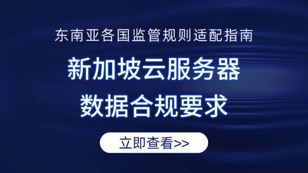 新加坡云服务器数据合规要求：东南亚各国监管规则适配指南