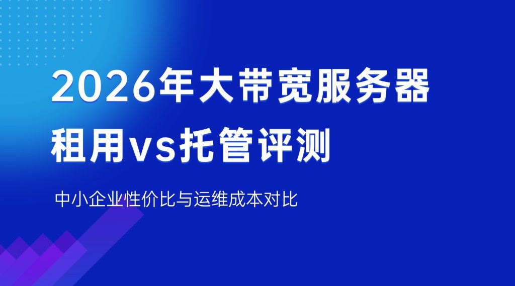 大带宽服务器租用vs托管评测