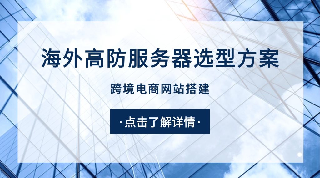 跨境电商网站搭建：海外高防服务器选型方案与实战指南