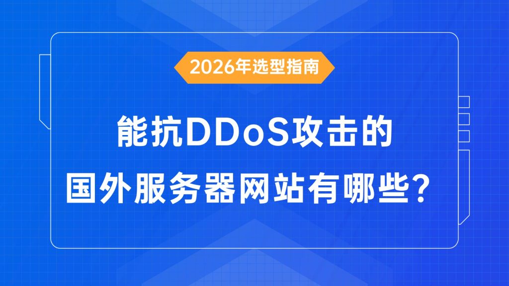 高防御必备：能抗DDoS攻击的国外服务器网站有哪些？2026年选型指南