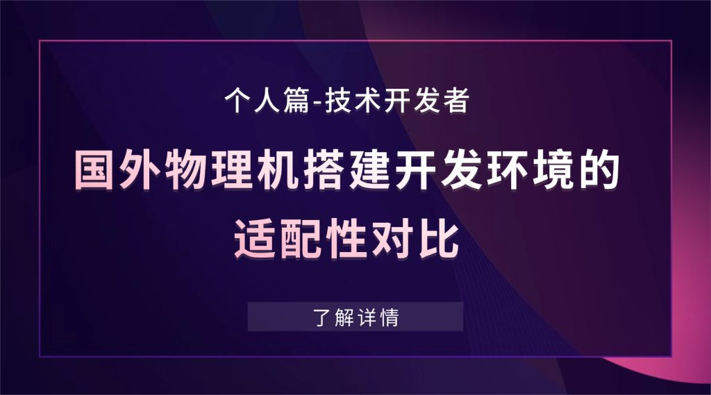 技术开发者选型指南：国外物理机搭建开发环境的配置与运维难度全对比