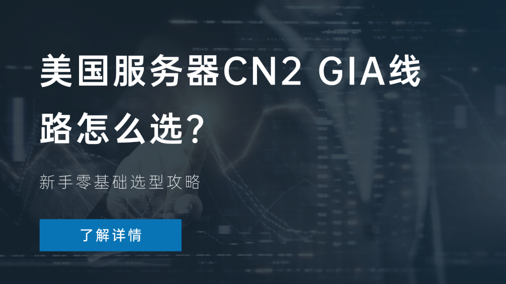 美国服务器CN2 GIA线路怎么选？新手零基础选型攻略